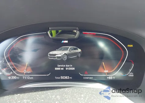 2022 BMW 750 I xDrive z USA, uszkodzony, nr VIN WBA7U2C09NCH53509